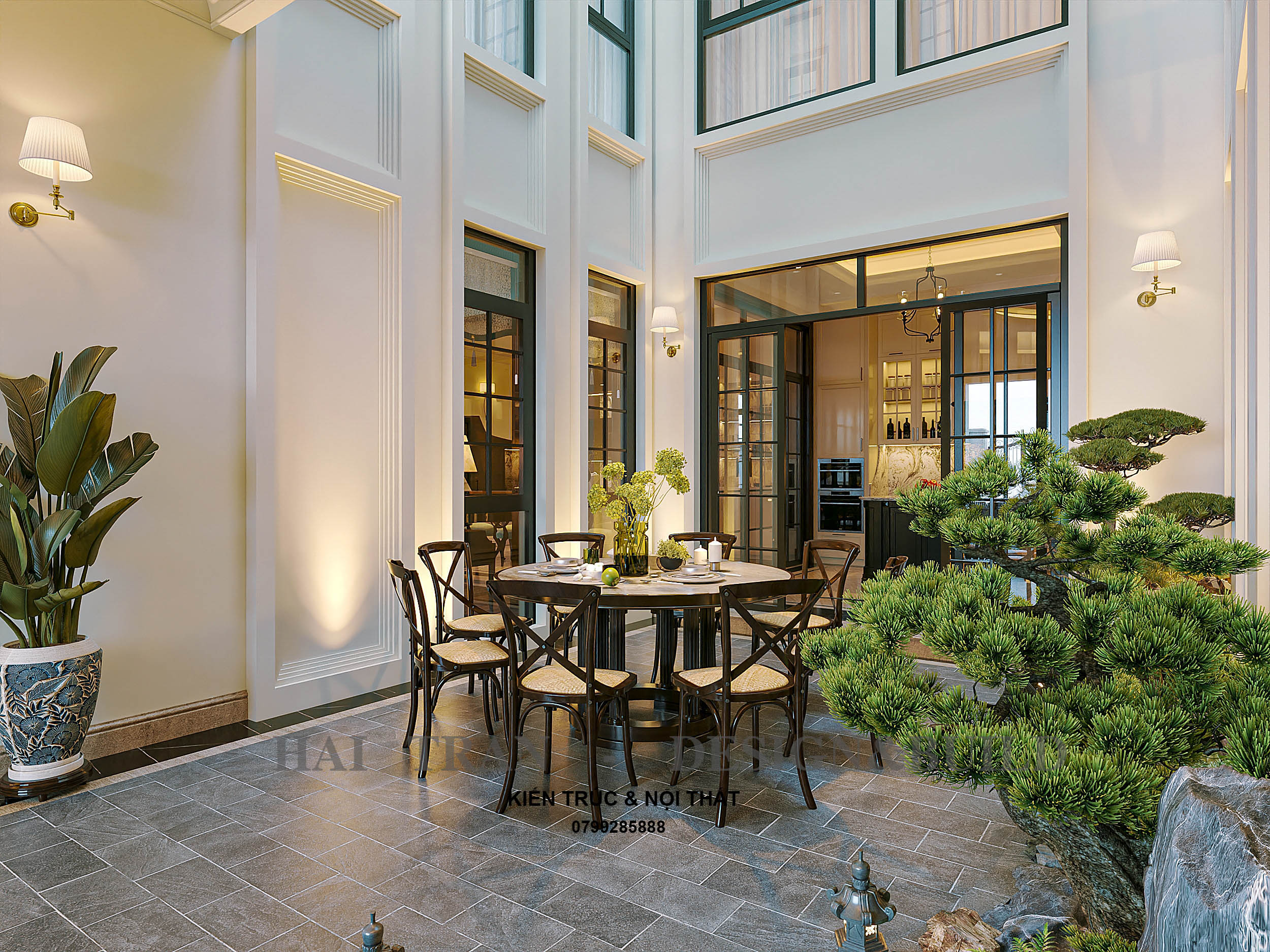 Tiểu cảnh biệt thự phong cách indochine