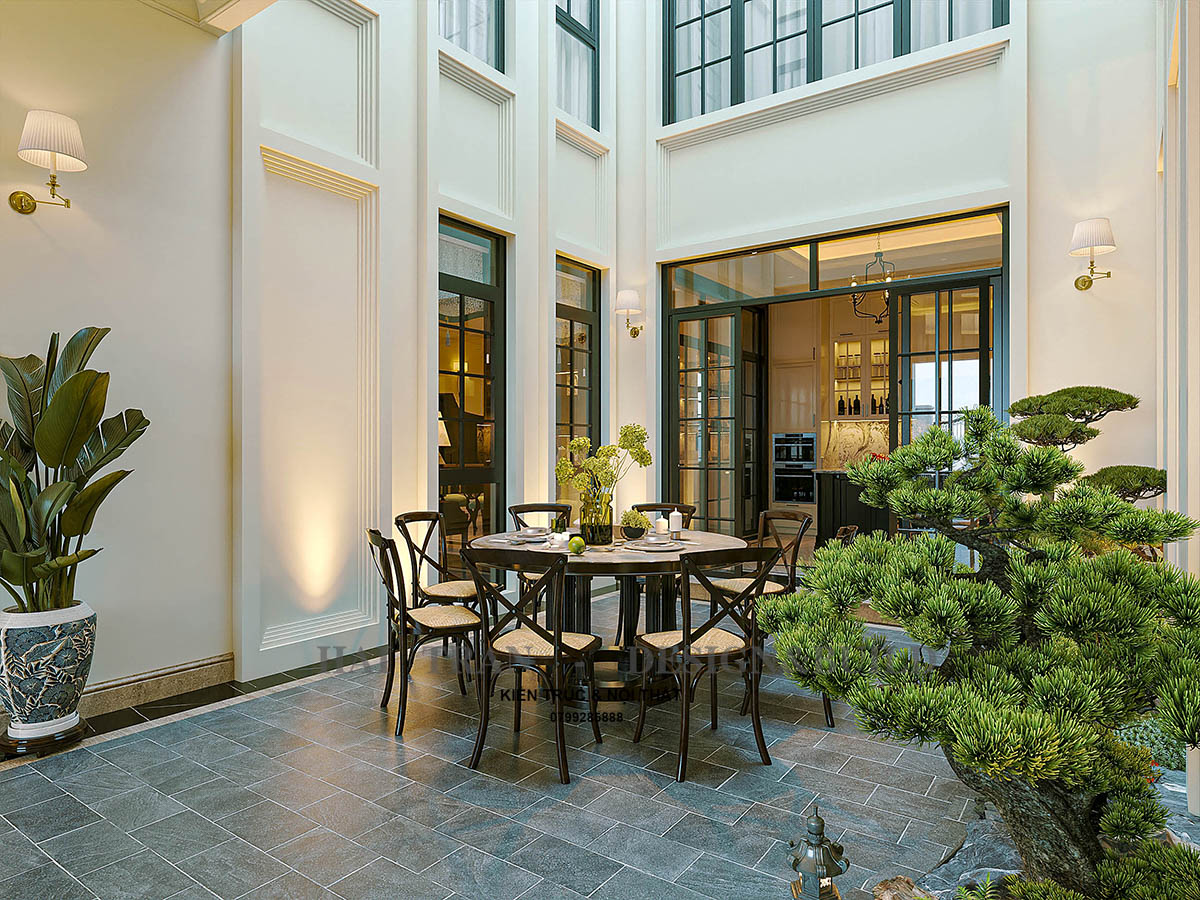 Tiểu cảnh biệt thự phong cách indochine